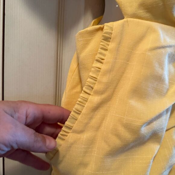 Line And Dot Sunny Ruched Cutout Mini Dress In Yellow - Women's Size Large - Picture 8 of 15